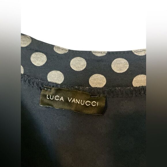 Polka Dot Dress Luca Vanucci Size XL Sleeveless High-Low Summer Beach Pool - Picture 6 of 6